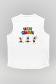 Uncle Grandpa Beyaz Unisex Kolsuz Tişört