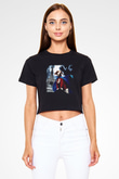 Underdog Siyah Crop Top Tişört
