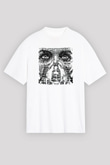 Underoath Baskılı Beyaz Unisex Oversize Tişört - Tshirt