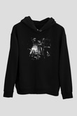 Underoath Baskılı Unisex Siyah Kapüşonlu Sweatshirt