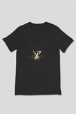 Underoath Baskılı Unisex Siyah V Yaka Tişört - Tshirt