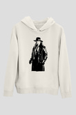 Undertaker Baskılı Beyaz Unisex Hoodie