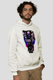 Undertaker Baskılı Beyaz Unisex Hoodie