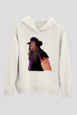 Undertaker Baskılı Beyaz Unisex Hoodie