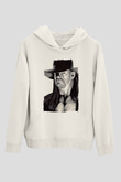 Undertaker Baskılı Beyaz Unisex Hoodie