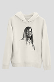 Undertaker Baskılı Beyaz Unisex Hoodie