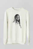 Undertaker Baskılı Beyaz Unisex Sweatshirt