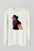 Undertaker Baskılı Beyaz Unisex Sweatshirt