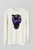 Undertaker Baskılı Beyaz Unisex Sweatshirt
