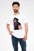 Undertaker Unisex Baskılı Beyaz Tişört - Tshirt