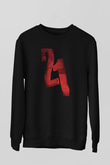 Unisex 21 Grams Baskılı Siyah Sweatshirt
