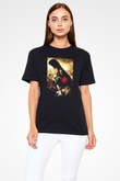 Unisex 300 Baskılı Siyah Tshirt