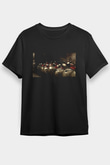 Unisex 300 SpartalıBaskılı Siyah Tshirt
