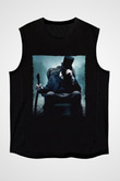 Unisex Abraham Lincoln Vampir Avcısı (Abraham Lincoln Vampire Hunter) Baskılı Siyah Kolsuz T-shirt