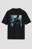 Unisex Abraham Lincoln Vampir Avcısı (Abraham Lincoln Vampire Hunter) Baskılı Siyah Oversize T-shirt