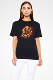 Unisex Açlık Oyunları (The Hunger Games) Baskılı Siyah Unisex Tişört