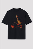 Unisex Affedilmeyen (Unforgiven) Baskılı Siyah Oversize T-shirt