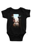 Unisex Aladdin Baskılı Siyah Bebek Body - Zıbın