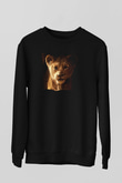 Unisex Aslan Kral (The Lion King) Baskılı Siyah Sweatshirt