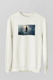 Unisex Assassin's Creed Baskılı Beyaz Sweatshirt