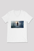 Unisex Assassin's Creed Baskılı Beyaz V Yaka Tişört