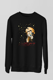 Unisex Ateşböceklerinin Mezarı (Grave of the Fireflies) Baskılı Siyah Sweatshirt