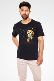 Unisex Ateşböceklerinin Mezarı (Grave of the Fireflies) Baskılı Siyah T-shirt