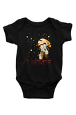 Unisex Ateşböceklerinin Mezarı (Grave of the Fireflies) Baskılı Siyah Bebek Body - Zıbın