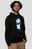 Unisex Av (Predator) Baskılı Siyah Kapüşonlu Sweatshirt