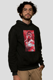 Unisex Avengers Endgame Baskılı Siyah Kapüşonlu Sweatshirt