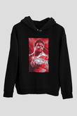 Unisex Avengers Endgame Baskılı Siyah Kapüşonlu Sweatshirt