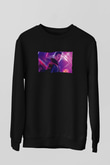 Unisex Avengers Sonsuzluk Savaşı Baskılı Siyah Sweatshirt