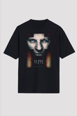 Unisex Ayin (The Rite) Baskılı Siyah Oversize Tshirt