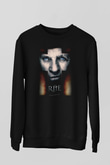 Unisex Ayin (The Rite) Baskılı Siyah Sweatshirt