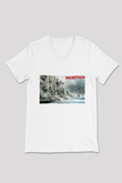 Unisex Başlangıç - Inception Baskılı Beyaz V Yaka Tshirt