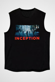 Unisex Başlangıç (Inception) Baskılı Siyah Unisex Kolsuz Tişört