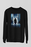 Unisex Başlangıç (Inception) Baskılı Siyah Sweatshirt
