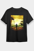Unisex Ben Efsaneyim (I Am Legend) Baskılı Siyah Tshirt
