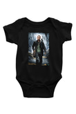 Unisex Ben Efsaneyim (I Am Legend) Baskılı Siyah Bebek Body - Zıbın