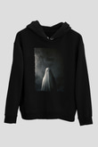 Unisex Bir Hayalet Hikâyesi (A Ghost Story) Baskılı Siyah Kapüşonlu Sweatshirt