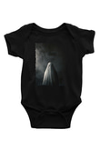 Unisex Bir Hayalet Hikâyesi (A Ghost Story) Baskılı Siyah Bebek Body - Zıbın