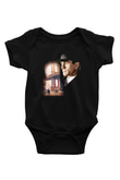 Unisex Bir Zamanlar Amerika (Once Upon a Time in America) Baskılı Siyah Bebek Body - Zıbın