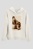 Unisex Bisiklet Hırsızları - Bicycle Thieves Baskılı Beyaz Kapüşonlu Sweatshirt