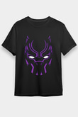 Unisex Black Panther Baskılı Siyah Tshirt