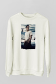 Unisex Boyun Eğmez (Unbroken) Baskılı Beyaz Sweatshirt