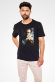 Unisex Boyun Eğmez (Unbroken) Baskılı Siyah T-Shirt