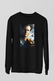 Unisex Boyun Eğmez (Unbroken) Baskılı Siyah Sweatshirt