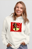Unisex Breaking Bad Baskılı Beyaz Kapüşonlu Sweatshirt