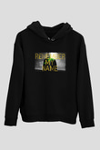 Unisex Breaking Bad Baskılı Siyah Kapüşonlu Sweatshirt