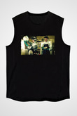 Unisex Breaking Bad Baskılı Siyah Kolsuz T-shirt